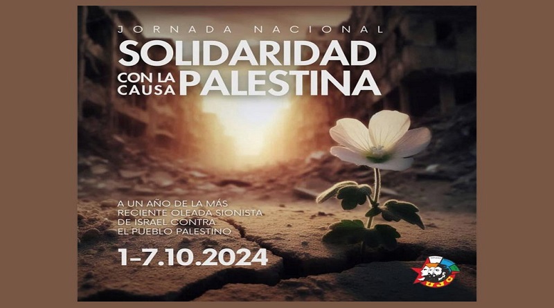 Jóvenes de Cuba reafirman su solidaridad con causa palestina